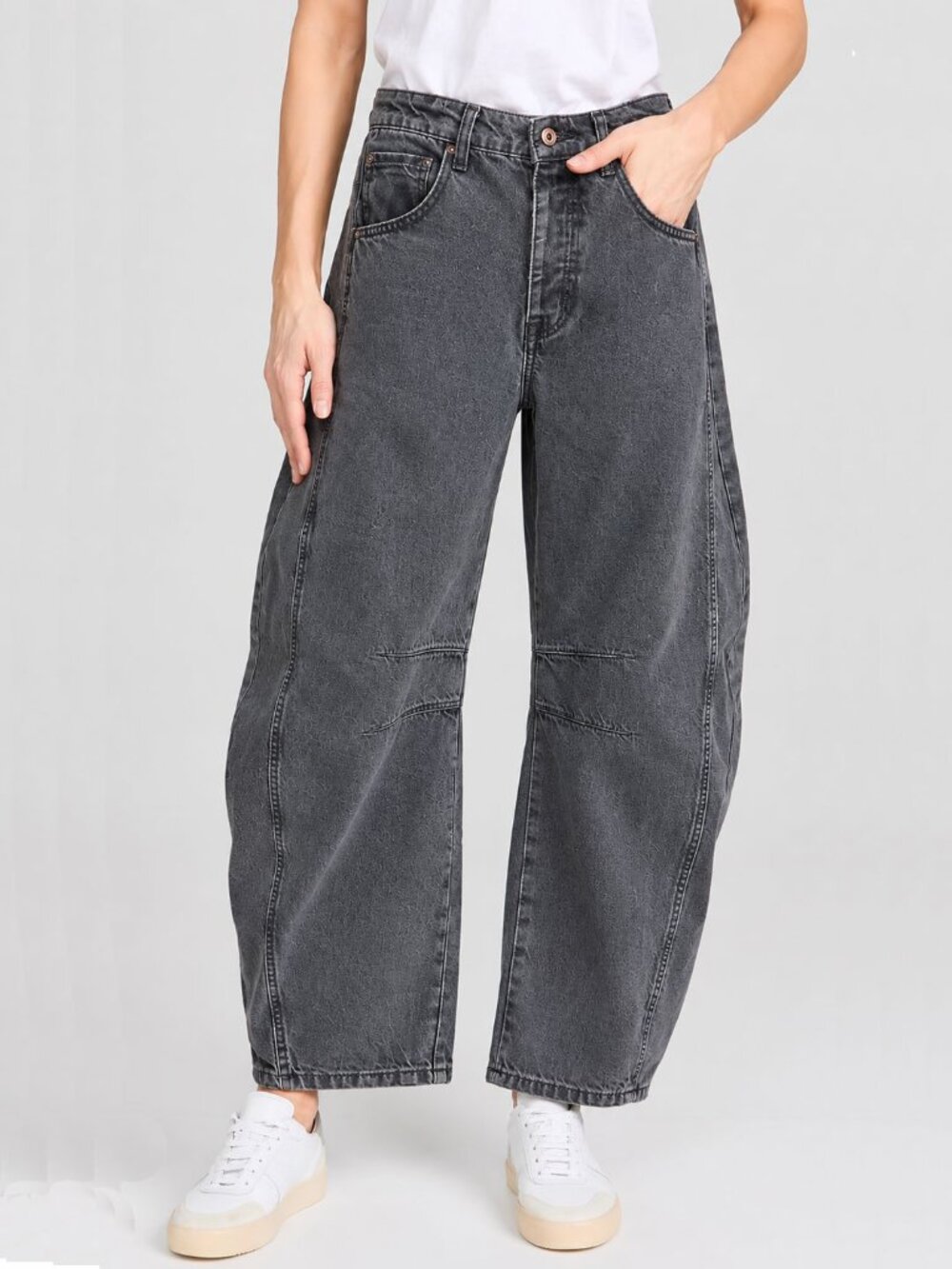 Free People We The Free Good Luck Mid Rise Barrel Jean 28